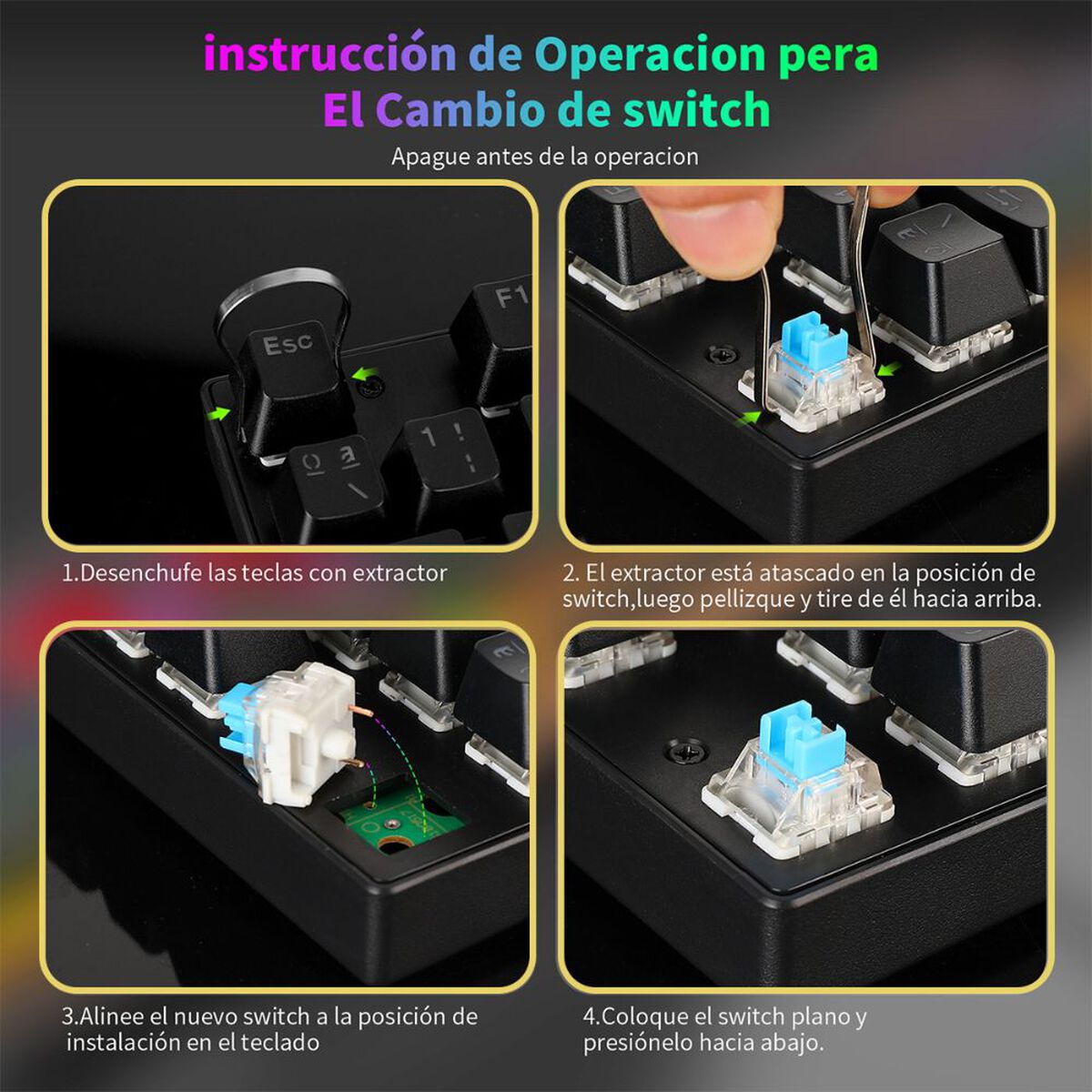 Teclado Gamer Mecánico Levo Storm USB
