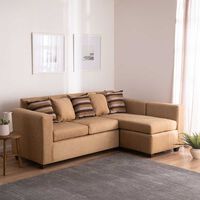 Seccional Intercambiable Muebles MPR Jazmin 4 Cuerpos Tabaco