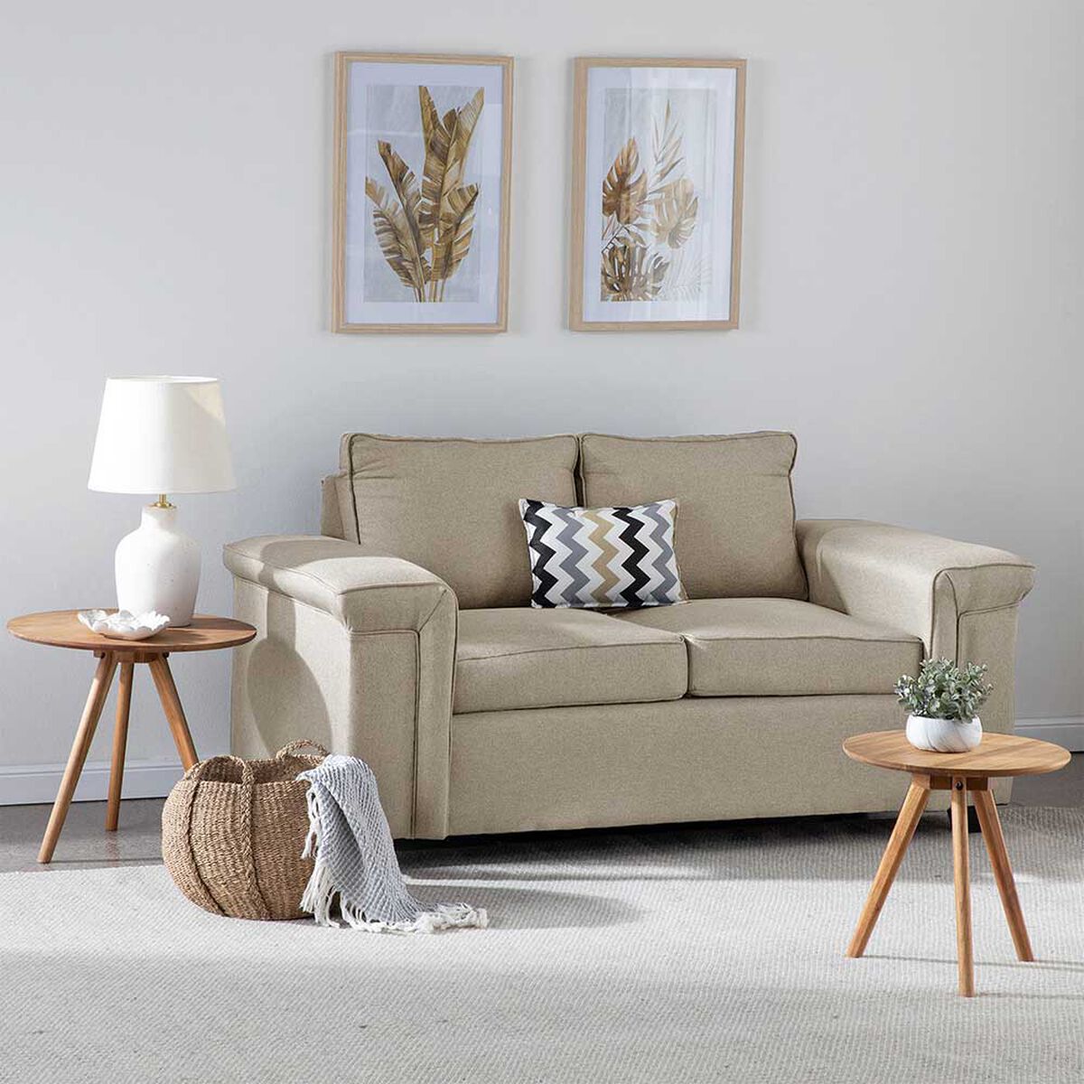 Sofá Mons Sicilia 2 Cuerpos Beige