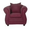 Juego de Living Black Factory Emili Sofá 3 Cuerpos + Dos Sillones 1 Cuerpo Burdeo
