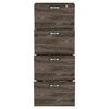 Mueble Archivador TuHome Home Office 1 Puerta 4 Cajones Negro Soft Coñac