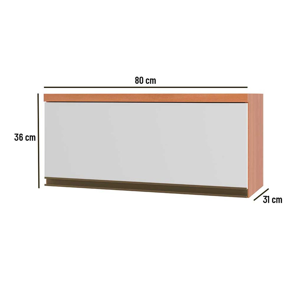 Modulo Aéreo Roca Macadamia 1 Puertas Blanco