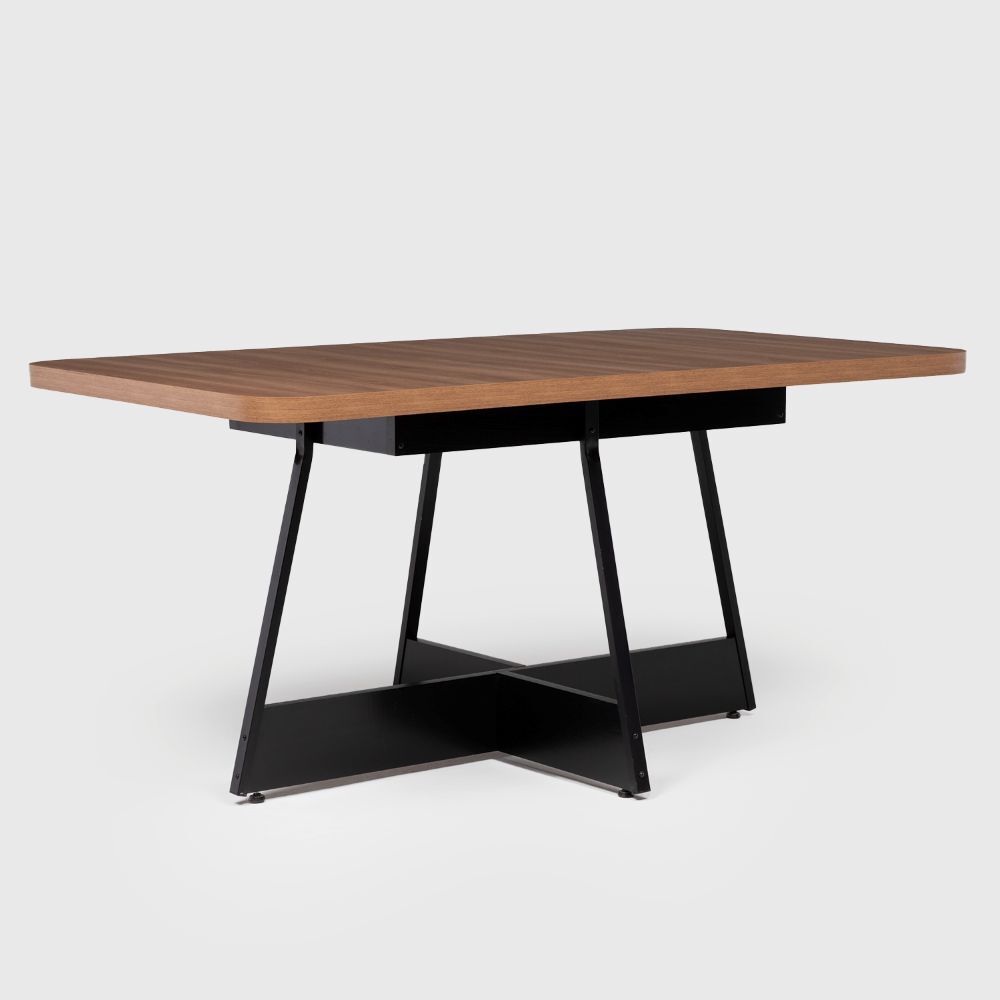 Mesa de Comedor Roca Rio 160x90cm Canela Negro
