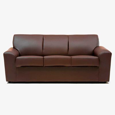 Sofá Cabsur Milan 3 Cuerpos PU Café