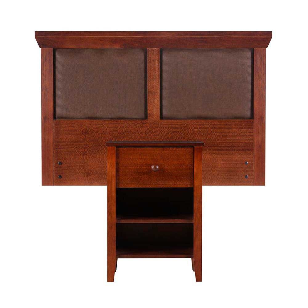Respaldo Single + Velador CIC New Torino Caramelo