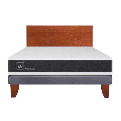 Imagen 1 del producto Cama Europea CIC 2 Plazas Ortopedic + Respaldo New Villarrica