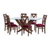 Juego de Comedor Latam Home Alicante 6 Sillas Burdeo