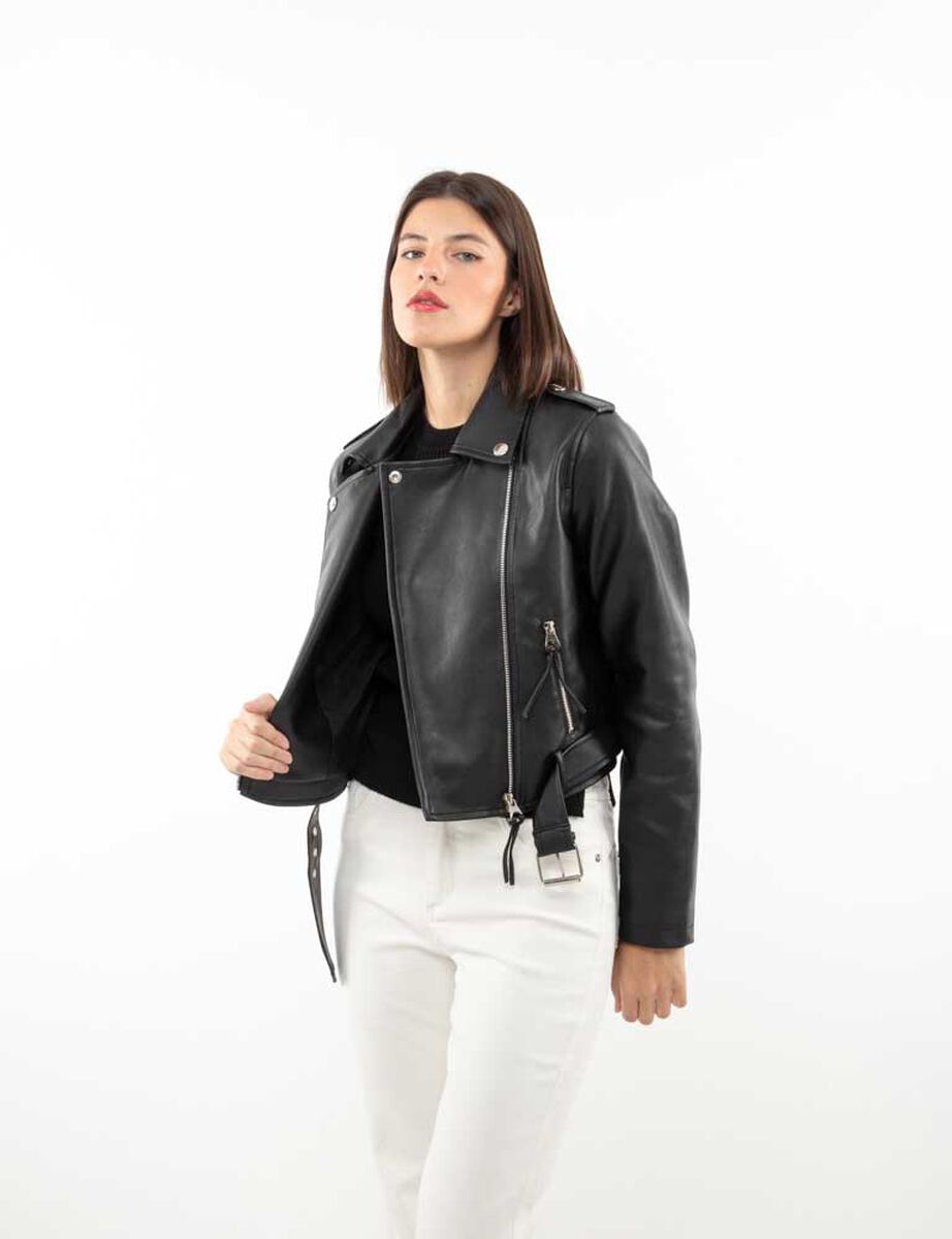 Chaqueta Biker Ecocuero Mujer Fiorucci