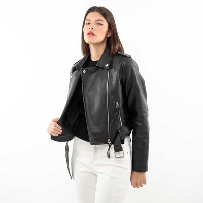 Chaqueta Biker Ecocuero Mujer Fiorucci