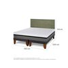 Cama Europea CIC Base Dividida King Balance + Respaldo Villarrica Olivo