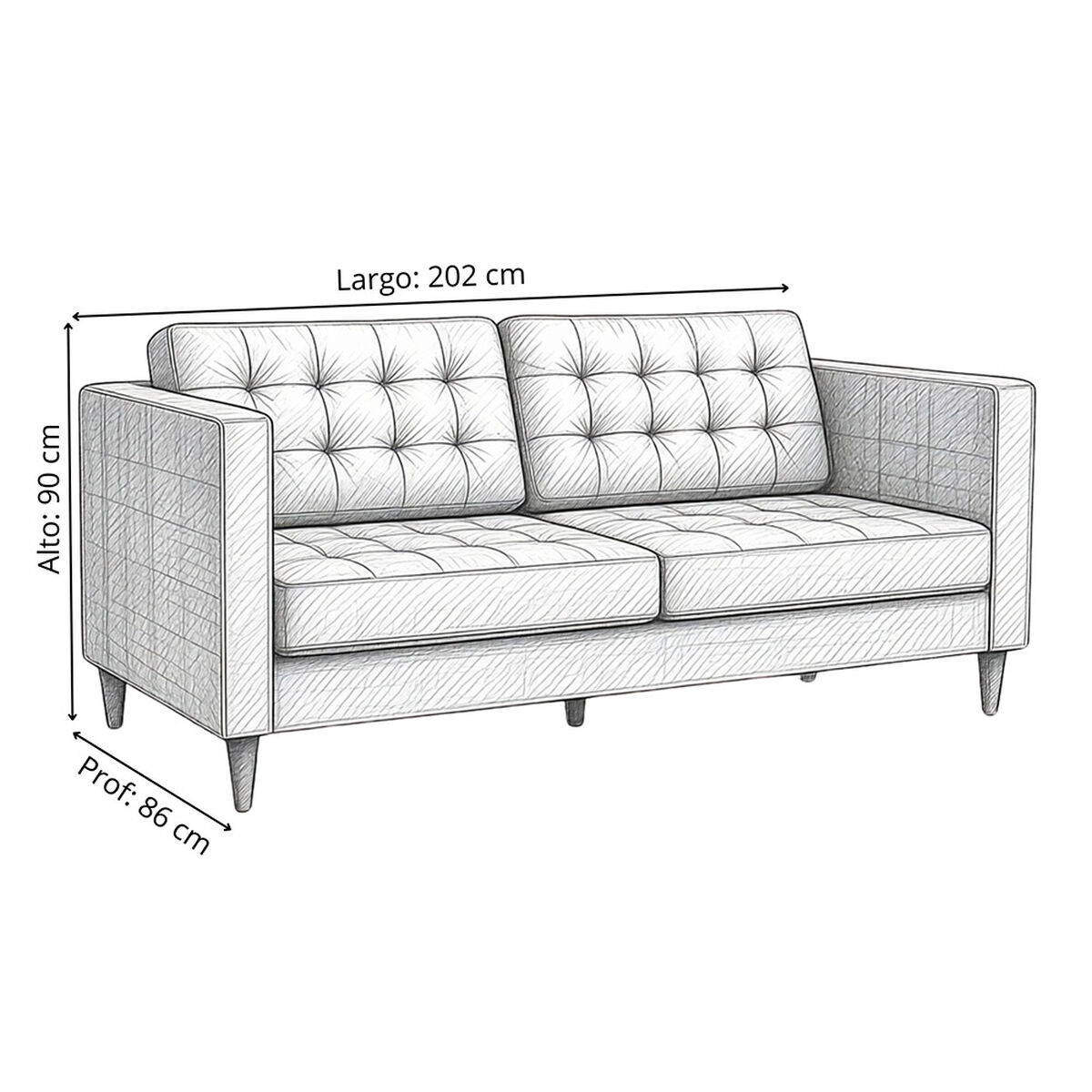 Sof&aacute; Muebles MPR Siena 2 Cuerpos Rojo