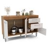 Mueble de Cocina Base Vekkahome Opie 2 Cajones 3 Puertas Blanco