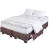 Cama Europea King Div con Cajón + Textil + Almohadas