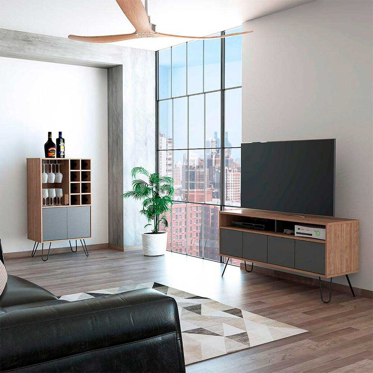 Rack TV Hasta 55" + Bar TuHome Vassel