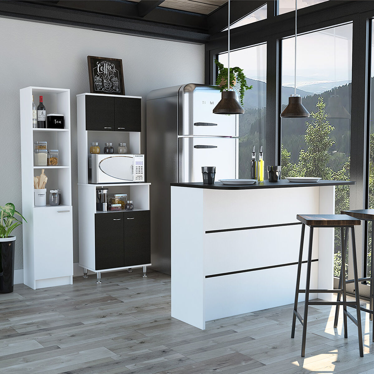Combo Alacena + Barra Auxiliar + Optimizador TuHome Kitchen