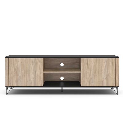 Imagen 1 del producto Rack TV Vekkahome Cartagen Hasta 75'' Café Negro