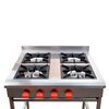 Anafe Ticgas 4 Quemadores Inox Glp