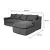 Sofá Seccional Derecho Innovamuebles Fontana Lino 4 Cuerpos Blanco