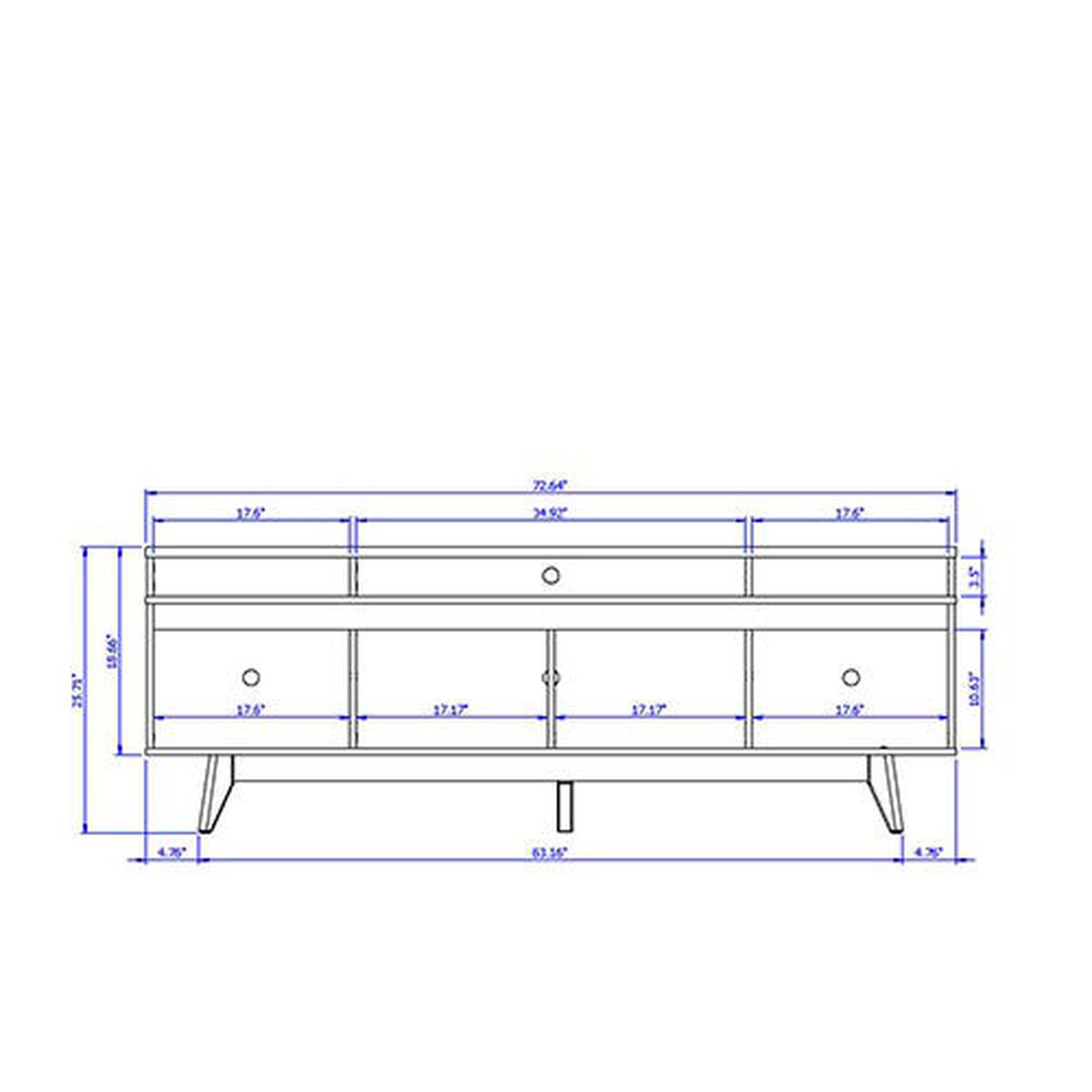 Rack TV Decocasa Flyn Stilo Hasta 50" Off White