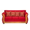 Juego de Living Essenza David Sofá 3 Cuerpos + Dos Sillones 1 Cuerpo Rojo