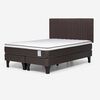 Cama Europea Rosen 2 Plazas New Style 4 + Respaldo Caf&eacute;