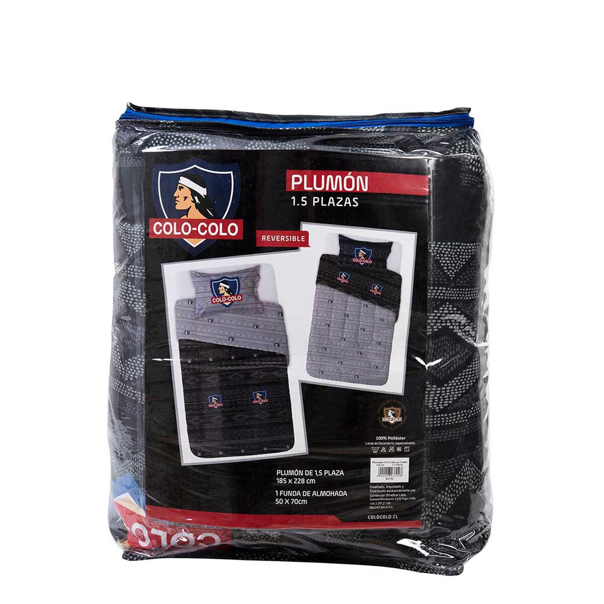 Plumón Colo-Colo Fuerza 1,5 Plazas Estampado