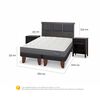 Cama Europea CIC Base Dividida King Anatomic + Respaldo + 2 Veladores Torino
