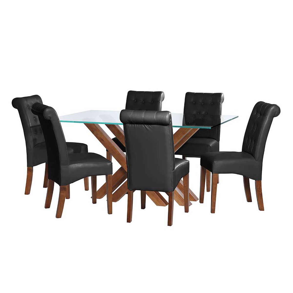 Juego de Comedor Latam Home Merida 6 Sillas Negro