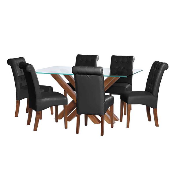 Juego de Comedor Latam Home Merida 6 Sillas Negro