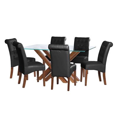 Imagen 1 del producto Juego de Comedor Latam Home Merida 6 Sillas Negro