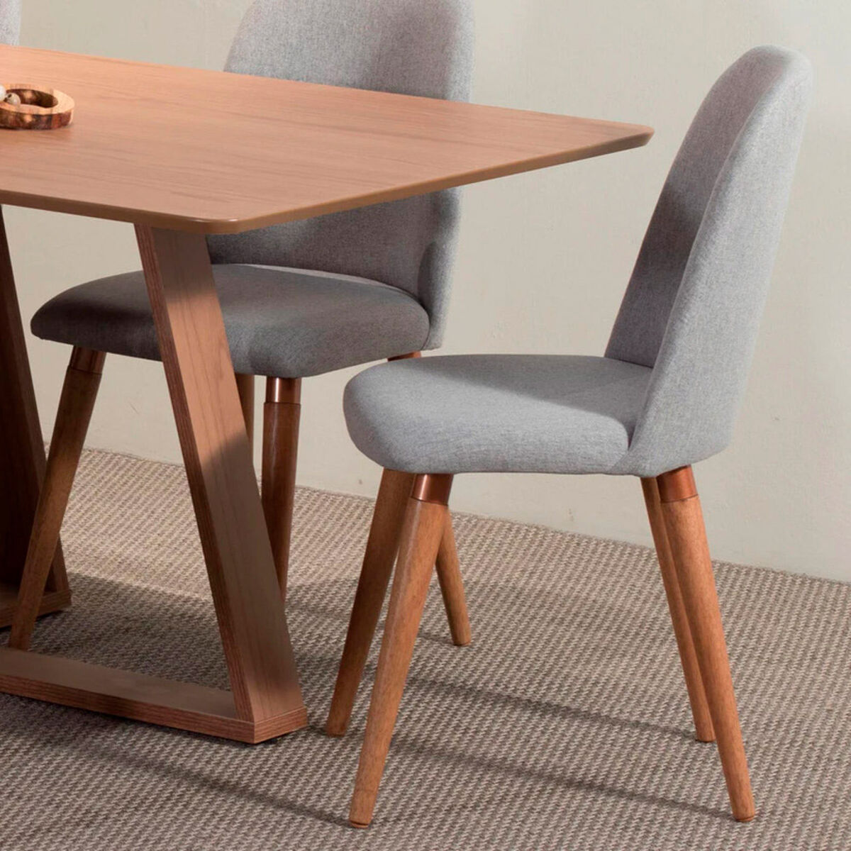 Juego de Comedor Decocasa Avena 6 Sillas Gris