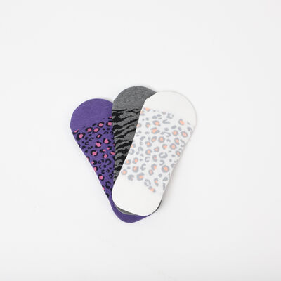 Imagen 1 del producto Pack 3 Unidades Calcetin Mujer Invisible de Algodón Icono Surtido