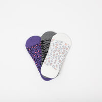 Pack 3 Unidades Calcetin Mujer Invisible de Algodón Icono Surtido