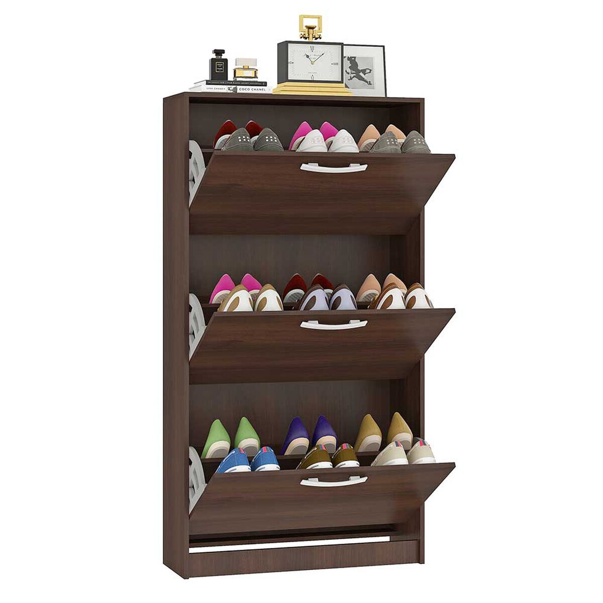 Zapatero Vekkahome Nick 3 Puertas Beige 