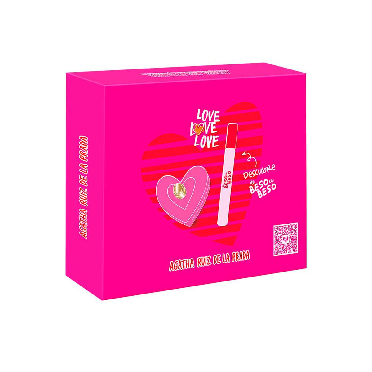Set Perfume Agatha Ruiz de la Prada Mujer Love Love Love Eau de Toilette 50 ml + De beso en beso Eau de Toilette 10 ml