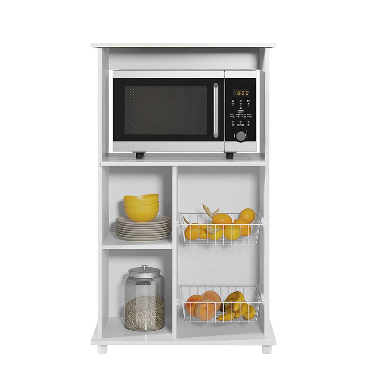 Mueble para Microondas Home Mobili Veles Blanco 1 Puerta