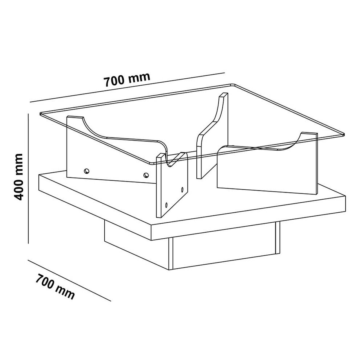 Mesa de Centro Exit Clear Beige
