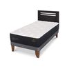 Cama Europea CIC 1,5 Plazas Premium + Respaldo Munich Negro