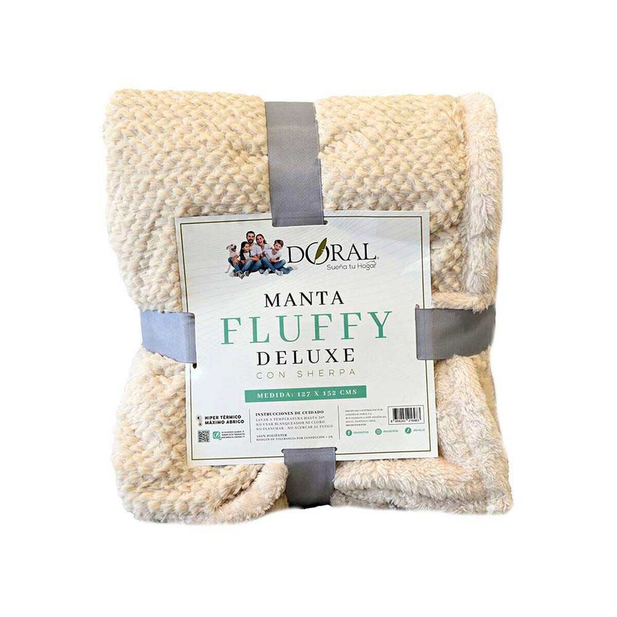 Manta de Poli&eacute;ster Doral 127 x 152 cm Fluffy Maiz