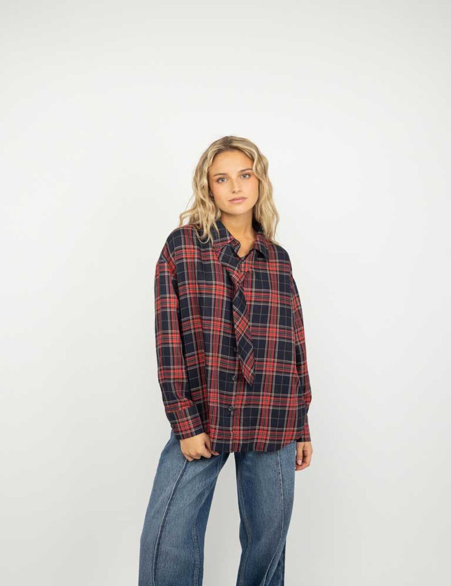 Blusa T&aacute;rtan Manga Larga Mujer Icono