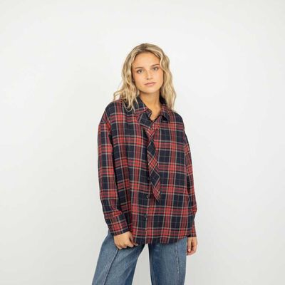 Blusa T&aacute;rtan Manga Larga Mujer Icono