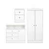 Combo Infantil Closet + C&oacute;moda + Velador + Ba&uacute;l CIC Blanco