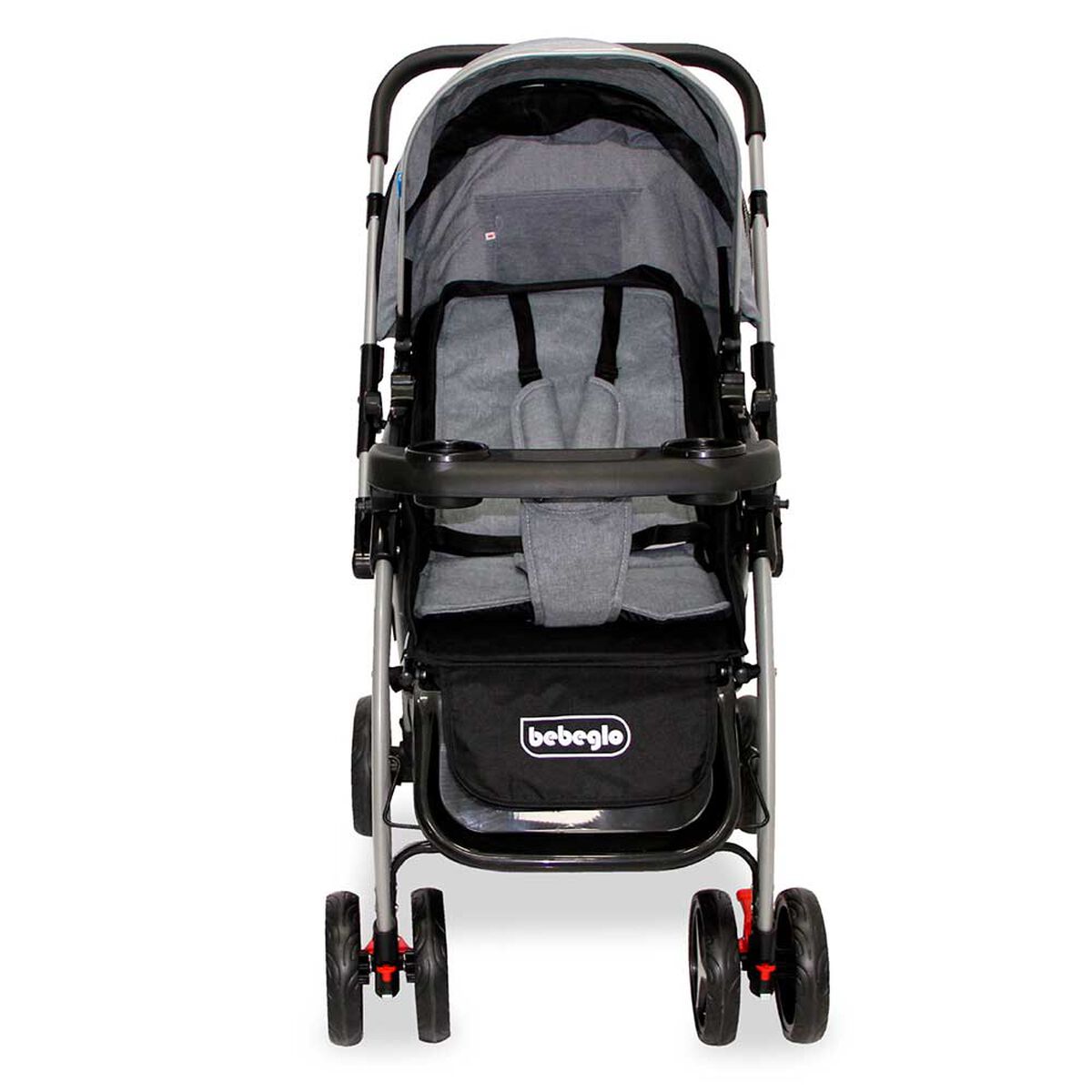 Coche Cuna Atlas Manillar Reversible Gris