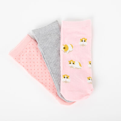 Imagen 1 del producto Pack 3 Unidades Calcetín Corto de Algodón Mujer Icono Surtido