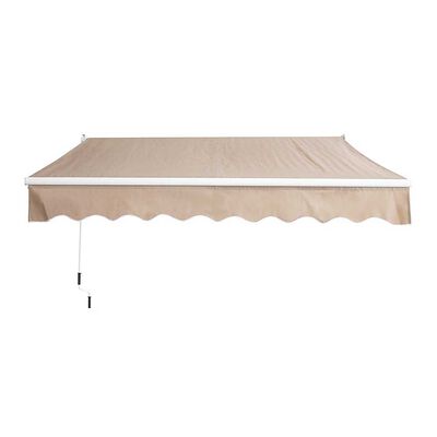 Toldo Terraza Retractil con Brazo Vincenzi 400 x 250 cm Beige