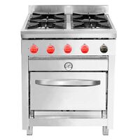 Cocina Industrial a Gas Ticgas 4 Platos 50x50 Gas Licuado