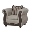Juego de Living Black Factory Sofia Sofá 3 Cuerpos + Dos Sillones 1 Cuerpo Beige
