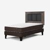 Cama Europea Rosen 1,5 Plazas New Ergo T + Respaldo Rachel Gris
