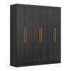 Closet Di Poretti Design Paris 6 Puertas 2 Cajones Negro