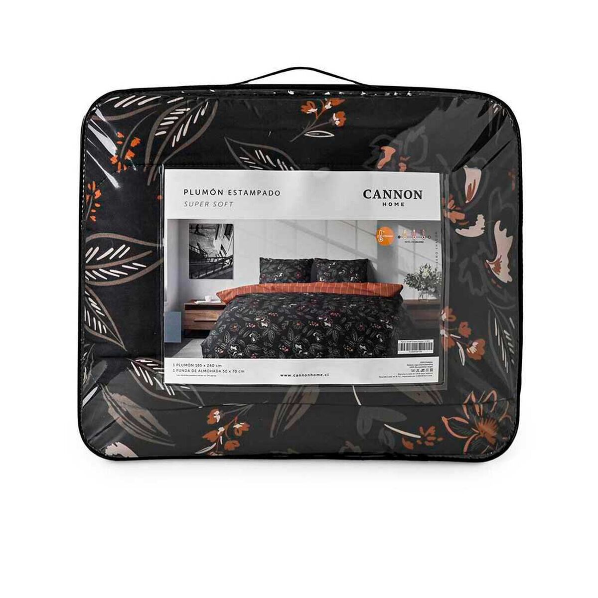 Plum&oacute;n Cannon 1,5 Plazas Shadow Negro